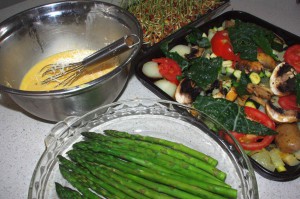 ASPARAGUS KALE LEEK SWEET POTATO AND TOMATO EGG FRITTATA 2