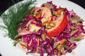 COLESLAW AND APPLE WALNUT SALAD