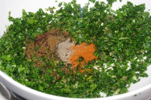 Chermoula salad before