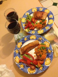 Salmon and sweet potao
