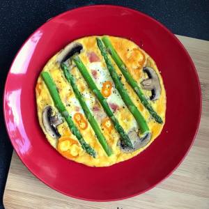 omelet with aspargus