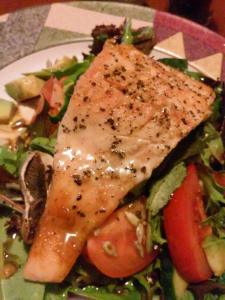 salmon and salad