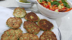 HALOUMI AND PEA FRITTERS 2