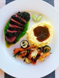 Herb crusted kangaroo