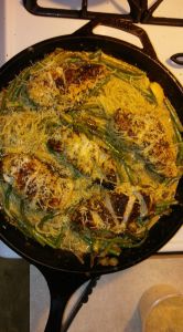 chicken and greens