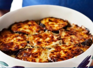 Low-carb eggplant gratin